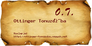 Ottinger Tonuzóba névjegykártya